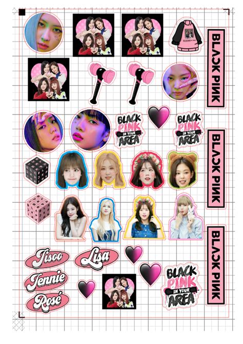 Blackpink Born Pink Stickers Printable Kpop Labels Instant, 44% OFF