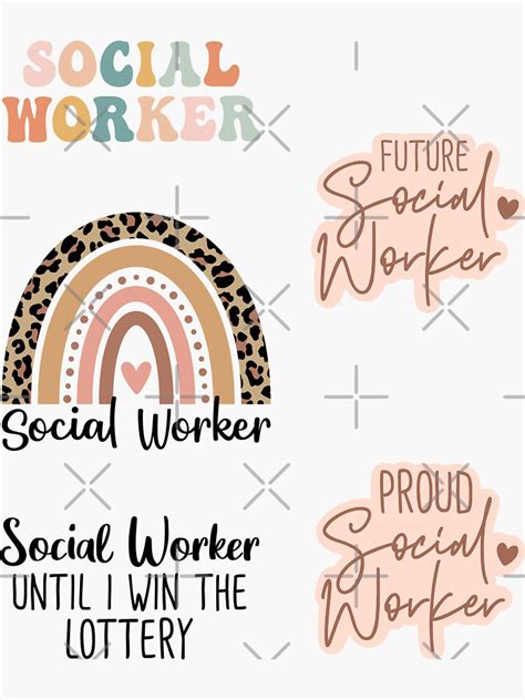 Social Worker Sticker Pack School Social Worker Future Social