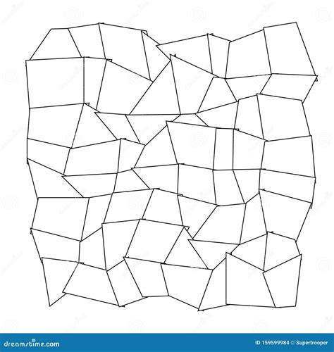 Abstract Polygon Grid Images White Frame Tiles Stock Illustration