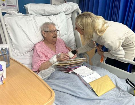 Suffolk Centenarian Betsy Self From Near Stowmarket Is Presented With