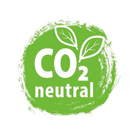 Co2 Carbon Neutral Zero Emission Icon Logo For Climate Change And