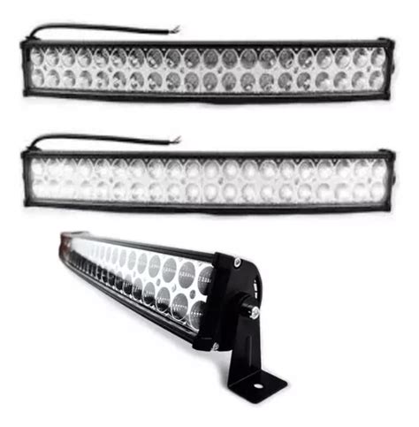 Barra Led Recta W Leds Luz Fijo Estrobo Blanco