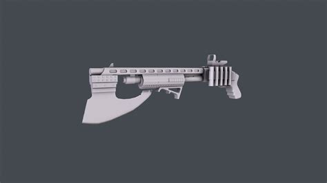 Shotgun-Axe stl 3dprinting 3D model 3D printable | CGTrader