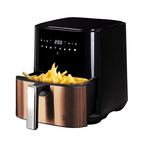 Fritadeira Air Fryer Sem Óleo Berlinger Haus BH 9421A 5L 1450W Preta