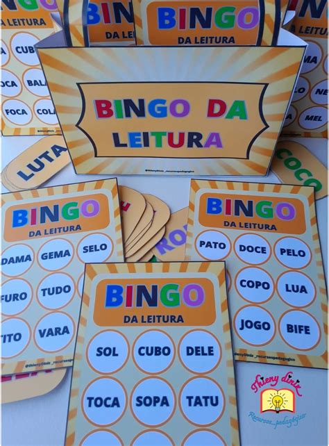 Bingo Da Leitura Bingo Educativo De Alfabetiza O Bingo Leitura