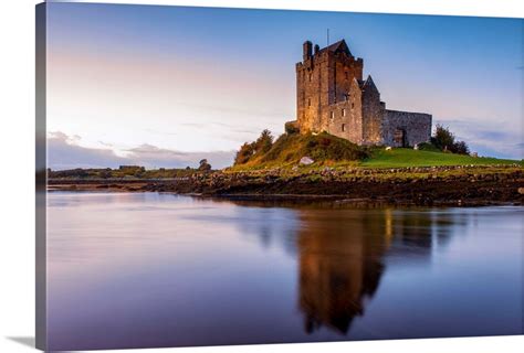 Dunguaire Castle Reflecting Into Galway Bay, County Galway, Ireland ...