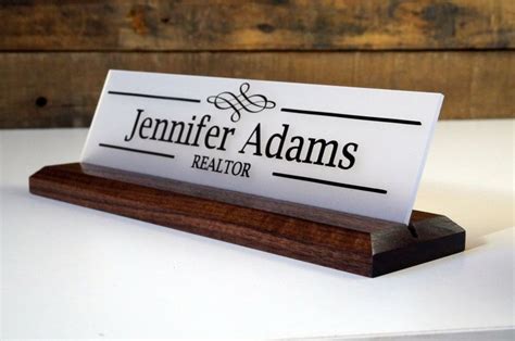 Glass Name Plates For Desk Modern Vintage Furniture Check More At