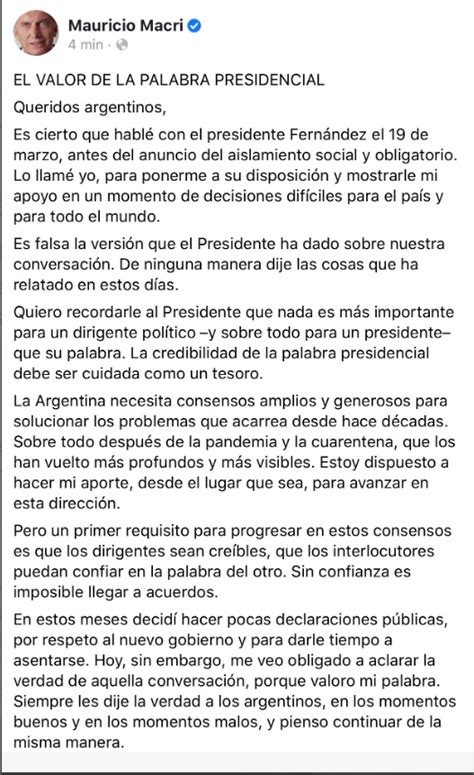 La Ventana Indiscreta De Julia El Valor De La Palabra Presidencial