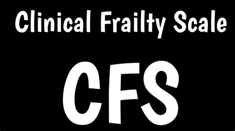 Clinical Frailty Scale Cfs Youtube