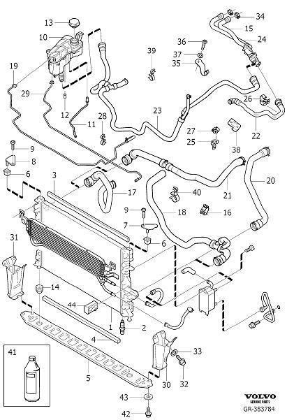 Volvo XC60 Retainer Cooling System Electric Powertrain Radiator And