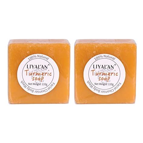 Liyalan Turmeric Soap 3 88 Oz 2 Bars Face Cleansing Anti Acne Handmade Natural Herbal Ginger