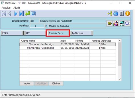 Rh Linha Datasul Esocial Sst S Tomador De Servi O Ambiente