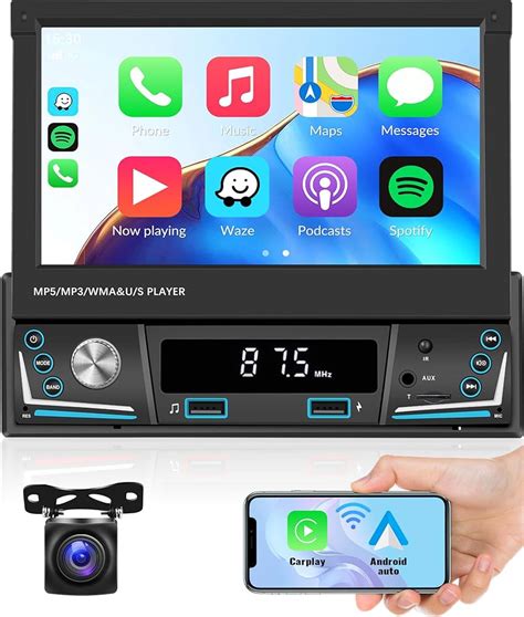 Din Car Radio Wireless Carplay Android Auto Ips Scalable Off