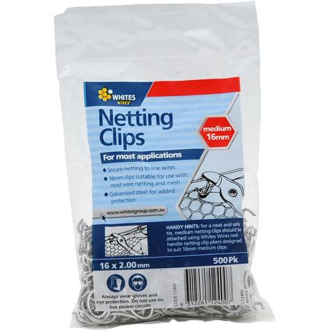 Whites 16mm Netting Clips 500 Pack Bunnings Warehouse