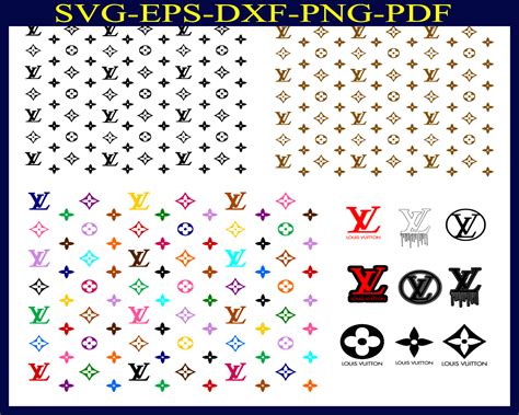 Louis Vuitton Pattern Bundle Svg Lv Logo Svg Bundle Brand Svg Louis