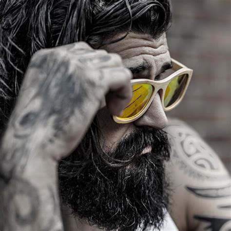 Full Beard Iridescent Sunglasses Summer Beard Bart Pogonophile