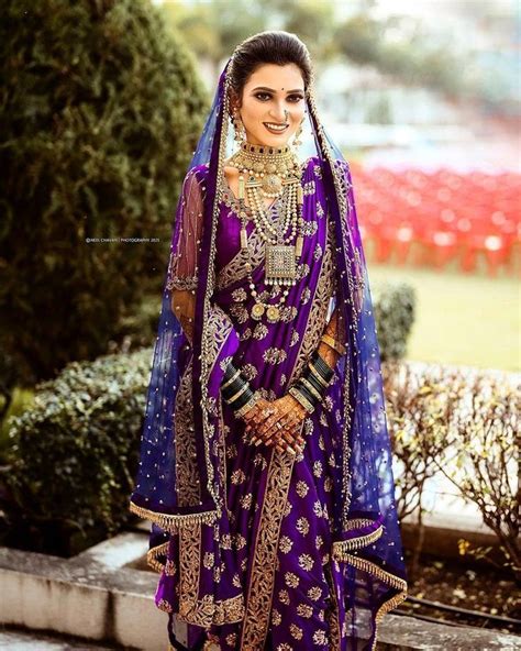 Marathi Brides Who Wore The Prettiest Plum Sarees Wedmegood