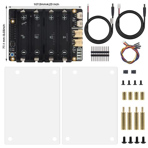 Geekworm X Ups1 12v 5v Dual Output Universal Sbc Stackable Ups Shield