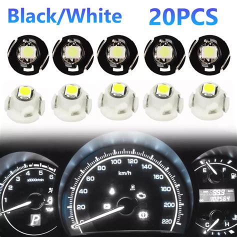 20X WHITE T4 T4 2 Neo Wedge LED Dash A C Climate Control HVAC Switch