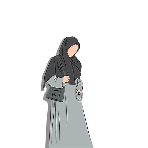 Pin Di Muslim Art Ilustrasi Karakter Ilustrasi Orang Kartun Hijab