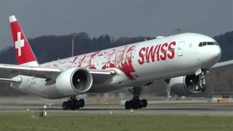 Hd Swiss Boeing Er Take Off At Zurich Airport