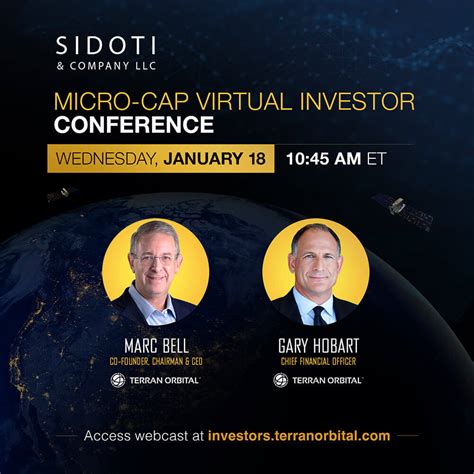 Terran Orbital to Present at Sidoti Micro-Cap Virtual Investor ...