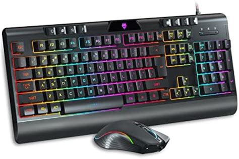 Bluefinger Rgb Gaming Keyboard And Backlit Mouse Combo Usb Wired Led