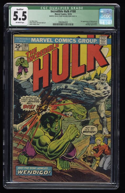 Incredible Hulk 180 CGC FN 5 5 Qualified 1st Cameo Appearance