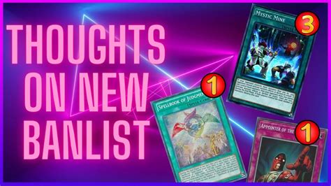 Thoughts On The New Yu Gi Oh Banlist October 2022 Youtube