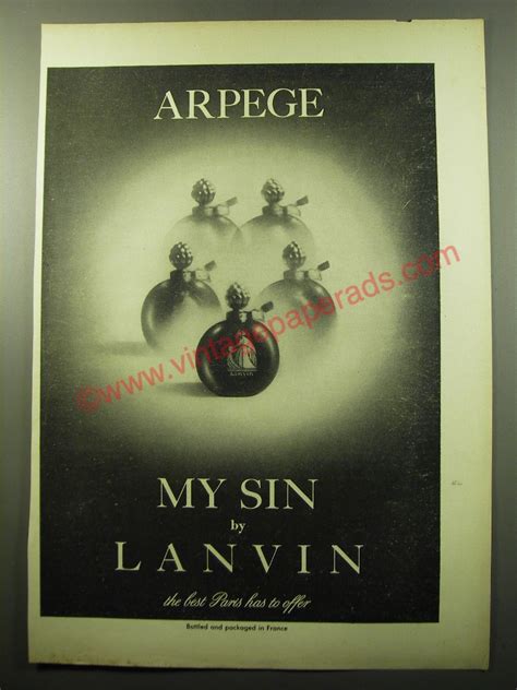 Lanvin Advertisement Arpege And My Sin Perfume