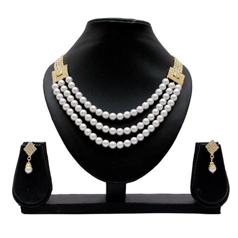 Pearl Necklace Set At Rs 150onwards Pearl Necklace Sets In Mumbai