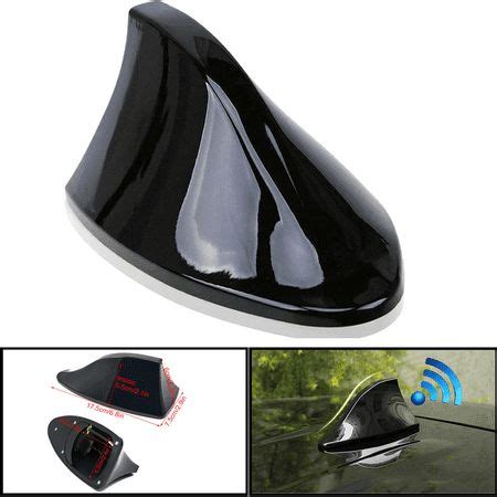 Glossy Black Roof Radio Am Fm Signal Shark Fin Aerial Antenna Car