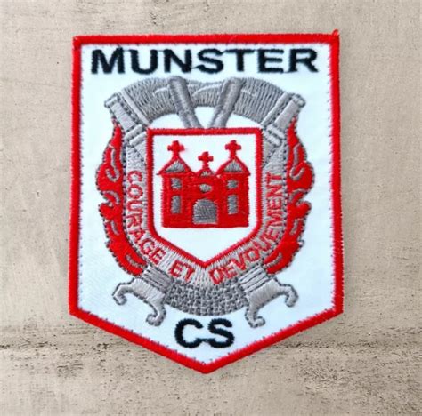 ANCIEN ÉCUSSON POMPIER CIS de Munster SDIS 68 Sécurité Civile Fire