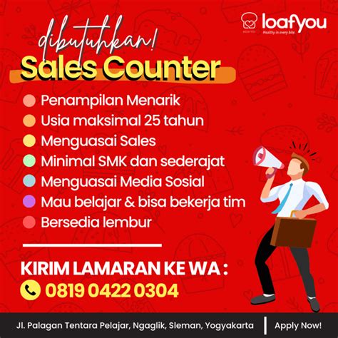 Lowongan Kerja Sales Counter Di Loafyou LokerJogja ID