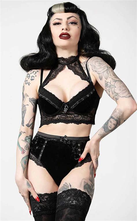 Mercy Black Lace Bra Killstar Australia Luxury Gothic Lingerie