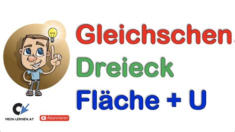 Gleichschenkliges Dreieck Fl Cheninhalt Und Umfang Youtube