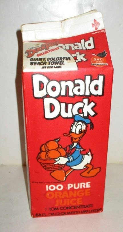 Donald Duck Orange Juice 1987 Tumbex