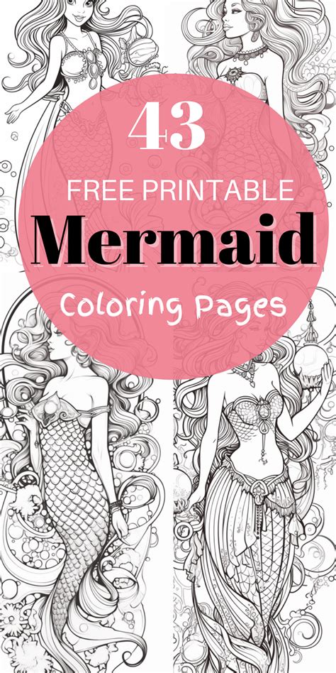 43 Mermaid Coloring Pages Dive Into Magical Underwater Worlds