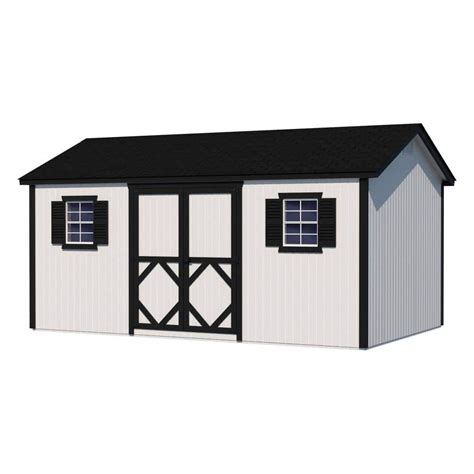 Little Cottage Co Classic Workshop 8 Ft X 12 Ft Outdoor Wood Storage Shed Precut Kit With