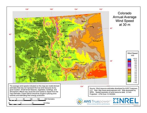 Average Wind Speed Map