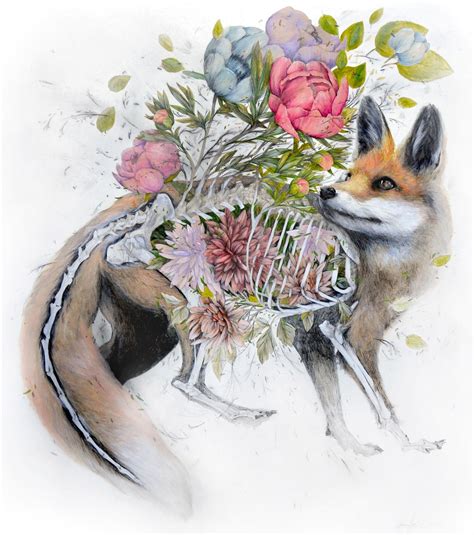 Flowers Blossom From The Bodies Of Wild Animals In New Graphite And