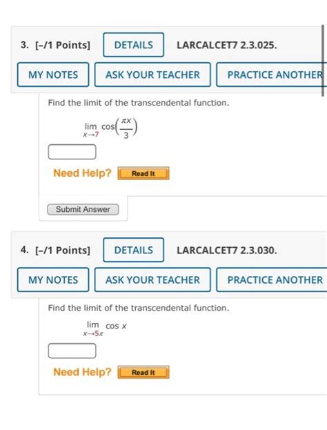 Solved 3 1 Points DETAILS LARCALCET7 2 3 025 MY NOTES Chegg