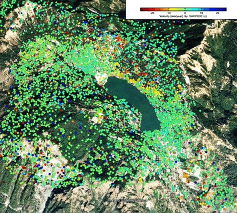 Mean Velocity Map In Mm Year For Nainital Processed Using PSInSAR