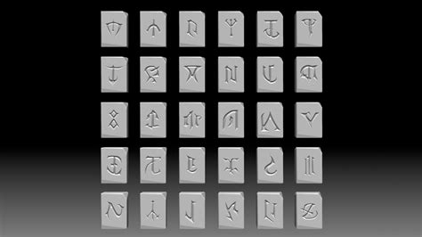 Artstation 30 Stylized Rune Alphas Brushes