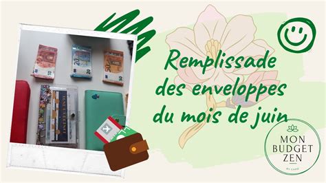 REMPLISSAGE DES ENVELOPPES DE JUIN BILAN DE MES CHARGES MENSUELLES