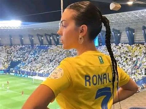 Georgina Rodriguez Pictured In Stadium Supporting Cristiano Ronaldo During Al Nassr Vs Al Duhail