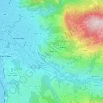 Topografische Karte Walten H He Relief