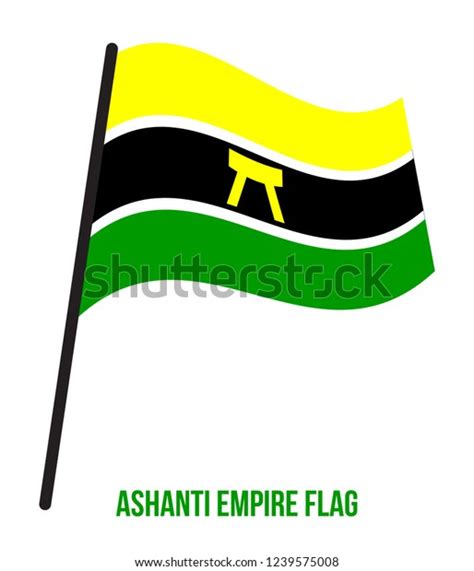 Ashanti Empire Flag Waving Vector Illustration Stock-vektor (royaltyfri ...