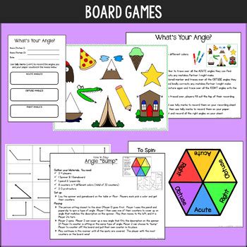 Measurement Games: Identifying Acute, Obtuse, & Right Angles | TpT