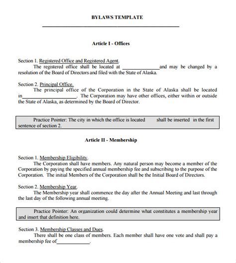 FREE 6+ Sample Bylaws Templates in PDF